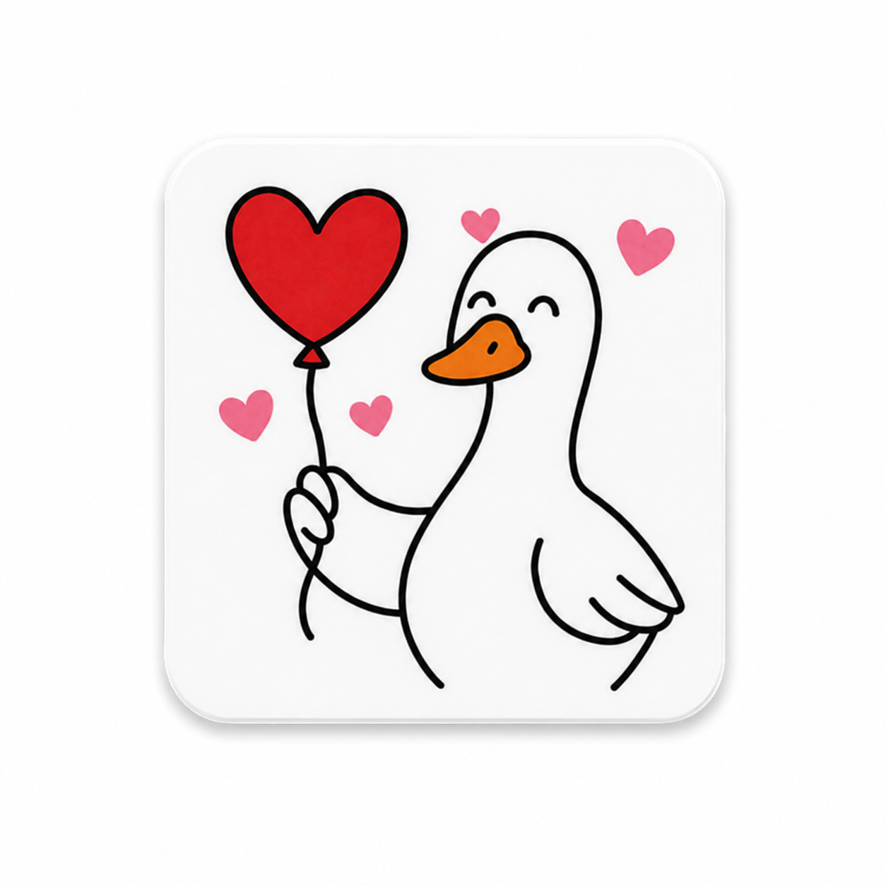 Goose Valentine | Plastic Add-On - BadgeSmith