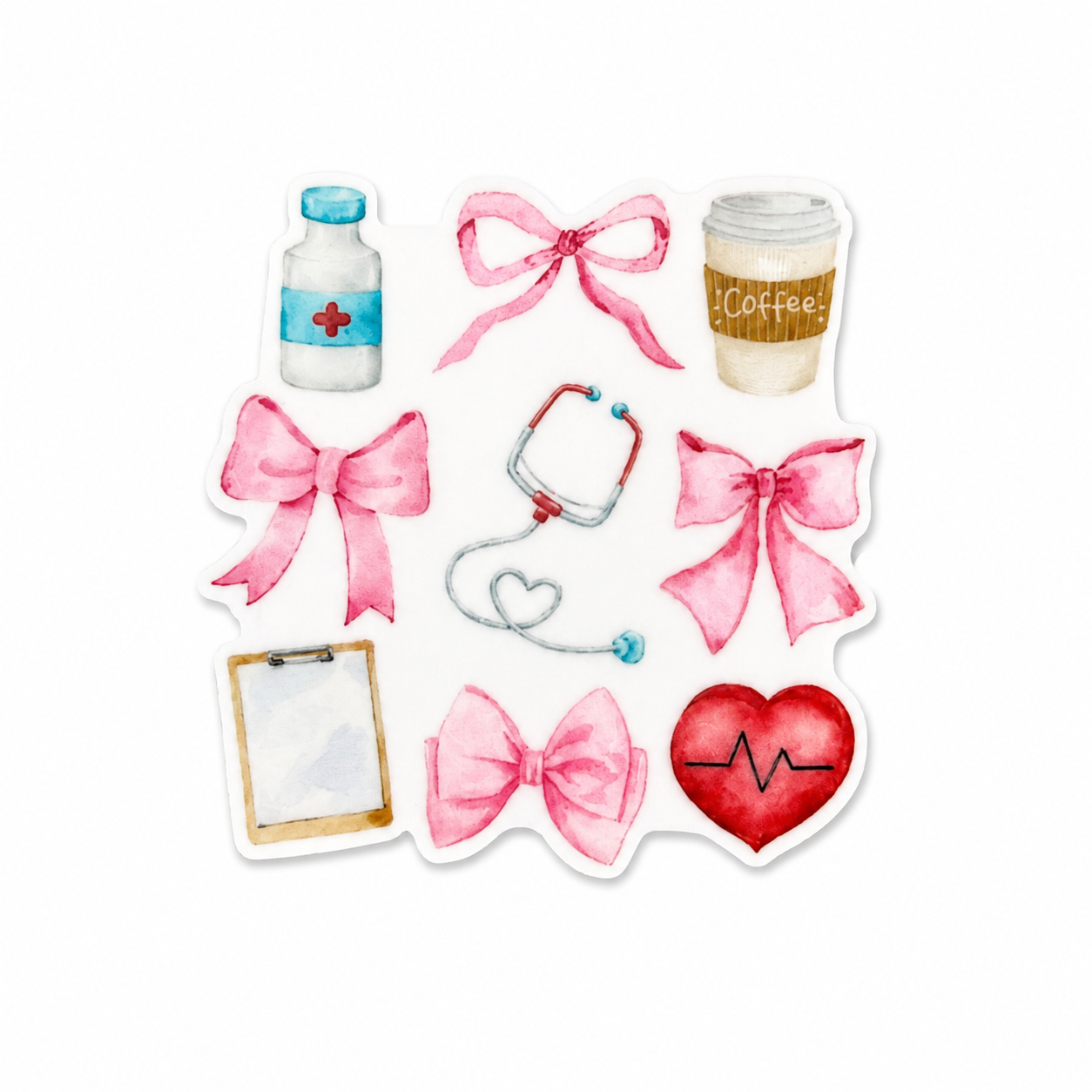 Cute Healthcare Essentials | Plastic Add-On - BadgeSmith