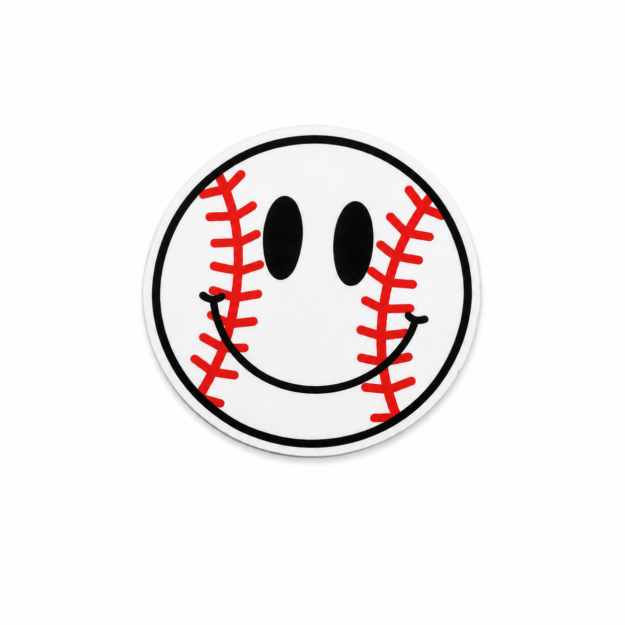 Smiley Baseball | Plastic Add-On - BadgeSmith