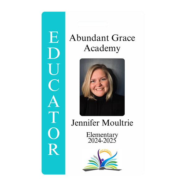 Custom Teacher Staff Badge - Educator ID Card - BadgeSmith