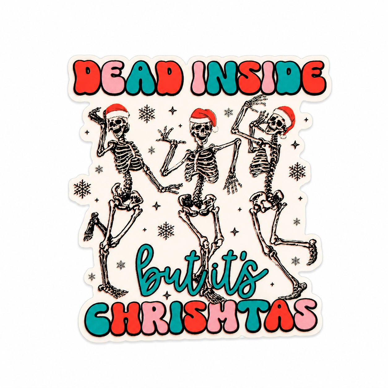 Dead Inside but it’s Christmas | Plastic Add-On - BadgeSmith