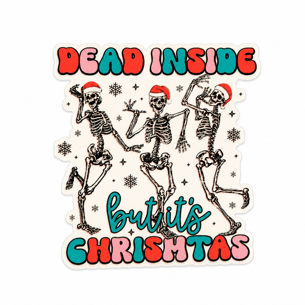 Dead Inside but it’s Christmas | Plastic Add-On - BadgeSmith
