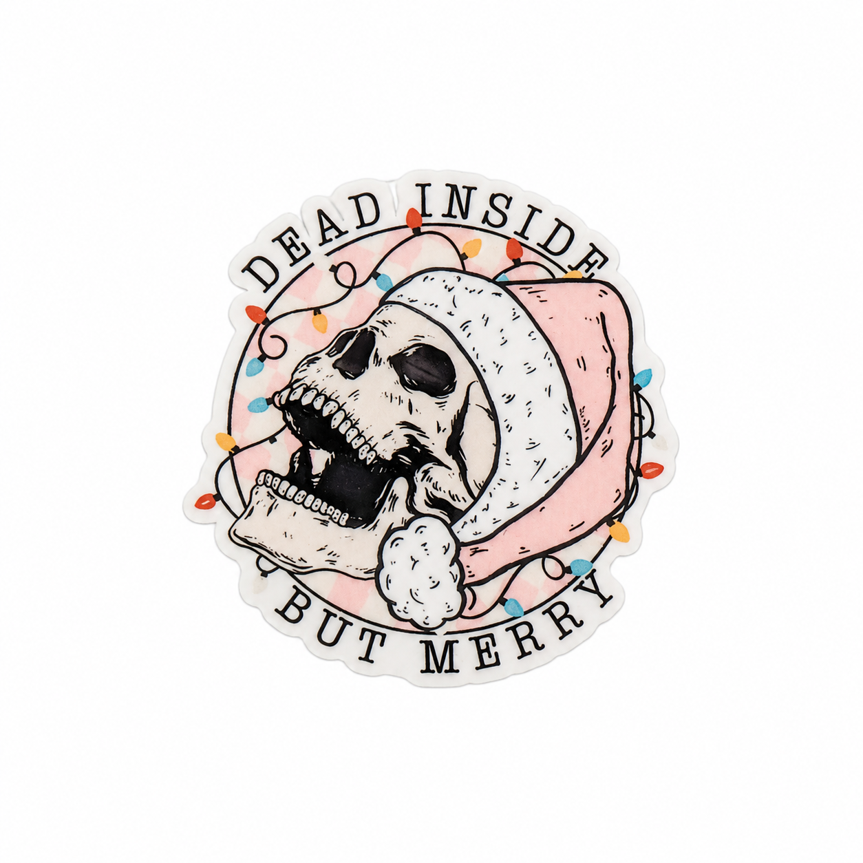 Dead Inside but Merry | Plastic Add-On - BadgeSmith