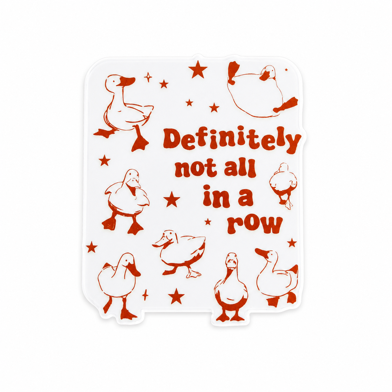 Definitely Not All In A Row | Plastic Add-On - BadgeSmith