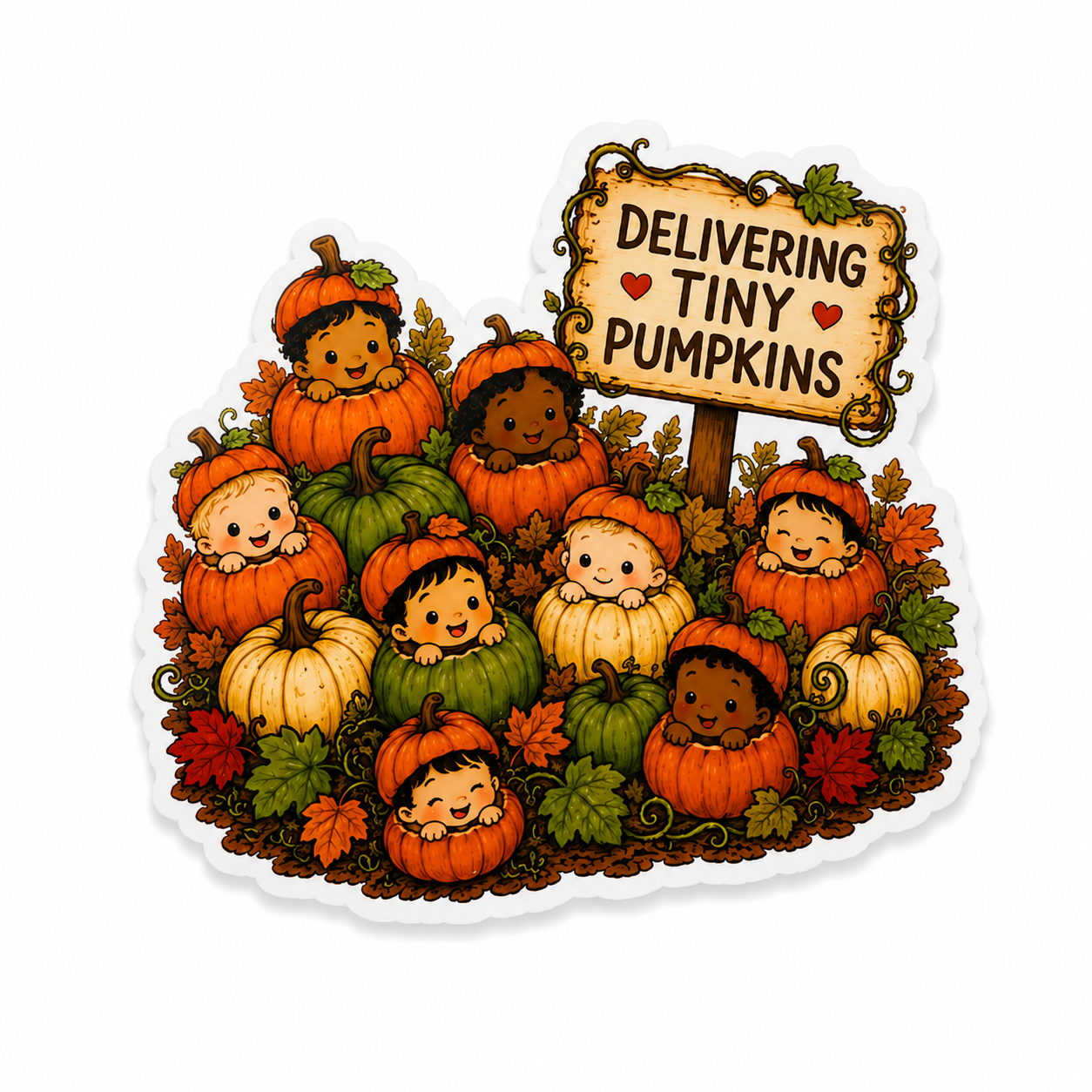 Delivering Tiny Pumpkins | Plastic Add-On - BadgeSmith