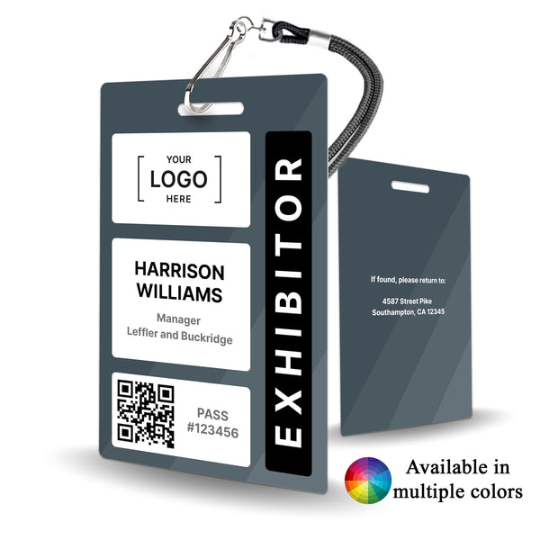 Deluxe Exhibitor Badge - Custom Design - BadgeSmith