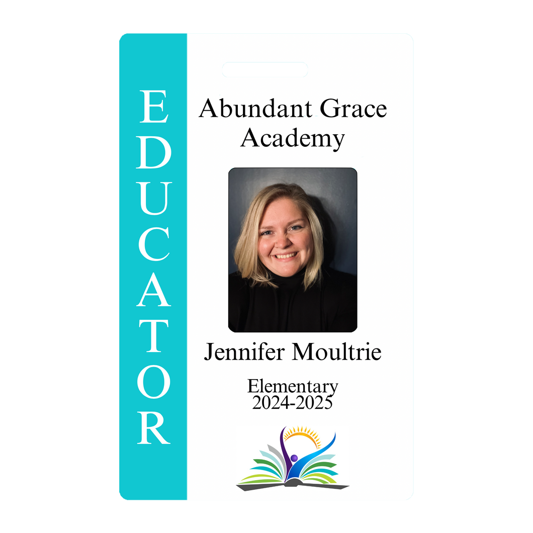 Custom Teacher Staff Badge - Educator ID Card - BadgeSmith