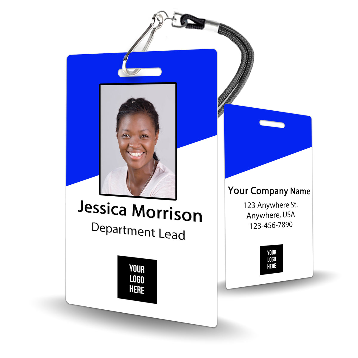 Diagonal Modern ID Badge Custom – BadgeSmith