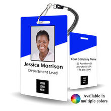 Load image into Gallery viewer, Diagonal Modern ID Badge Custom - BadgeSmith
