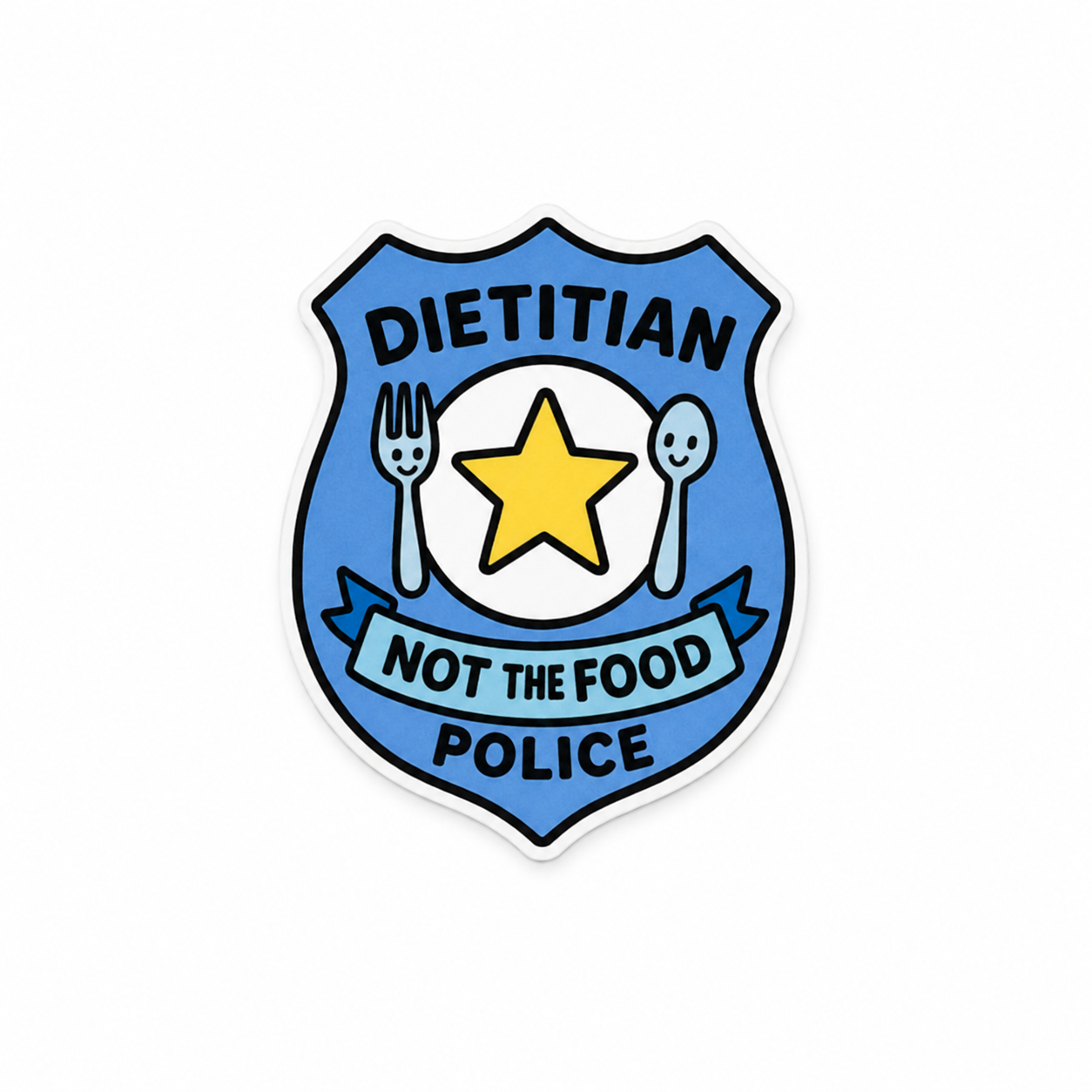 Dietitian Not the Food Police | Plastic Add-On - BadgeSmith