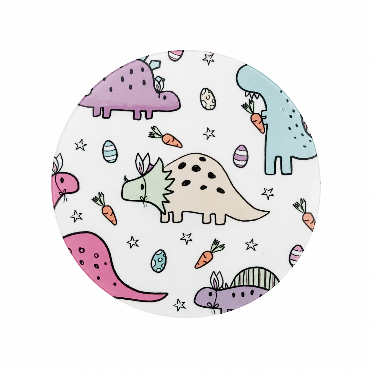 Dino Bunny Easter | Hard Board Add-On - BadgeSmith