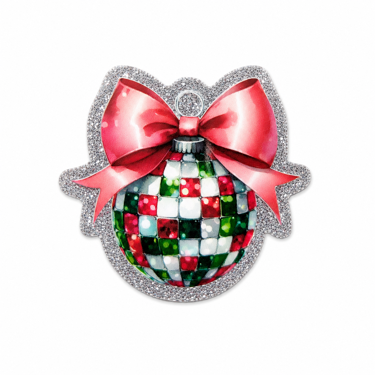 Disco Ball Christmas Ornament | Plastic Add-On - BadgeSmith