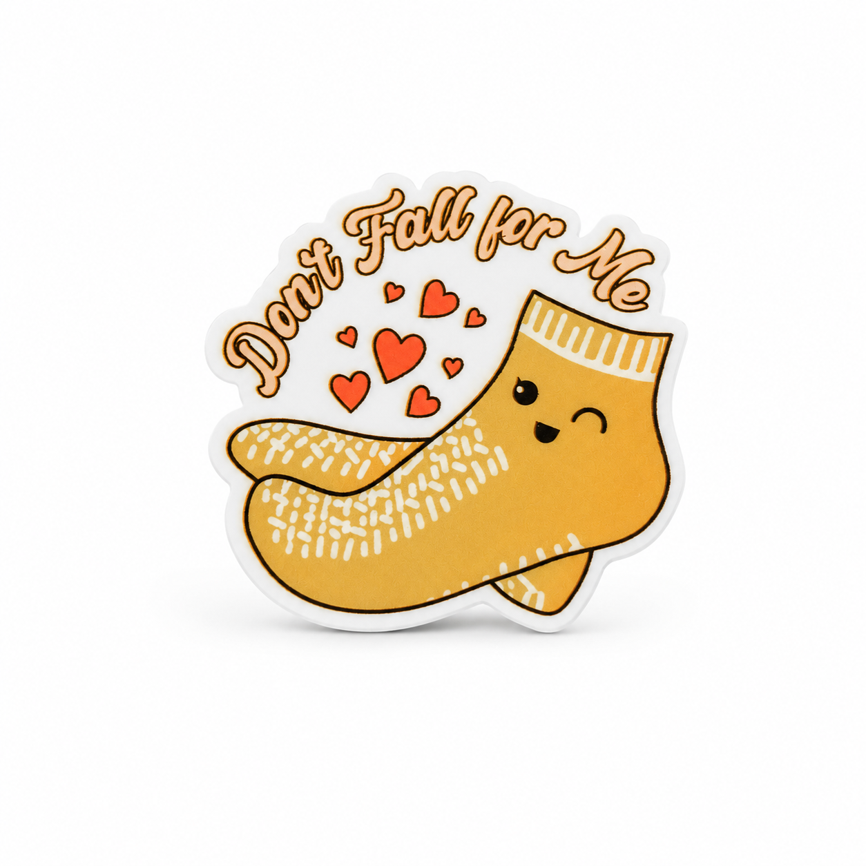 Don't Fall for Me | Plastic Add-On - BadgeSmith