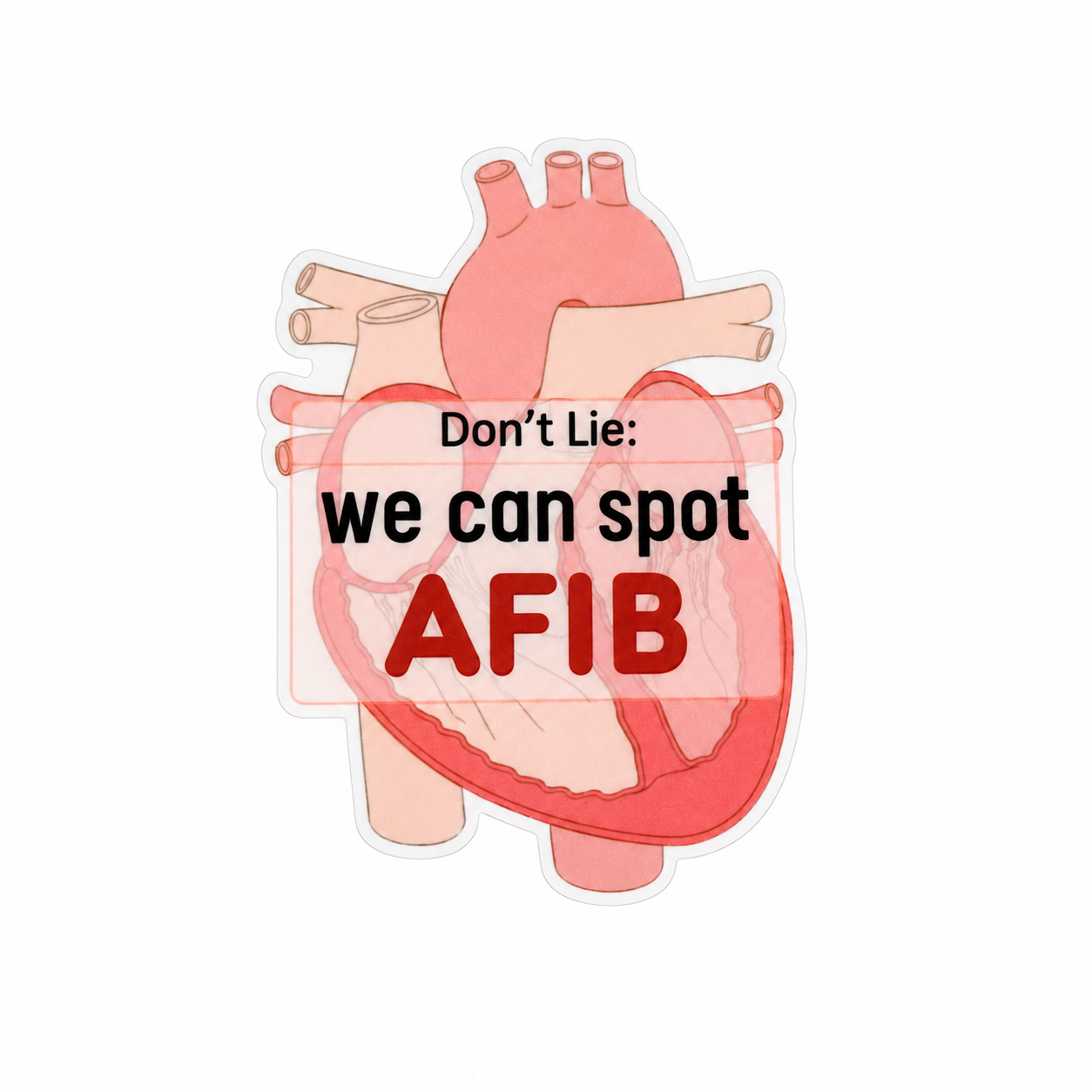 Don't Lie: We Can Spot AFIB | Plastic Add-On - BadgeSmith