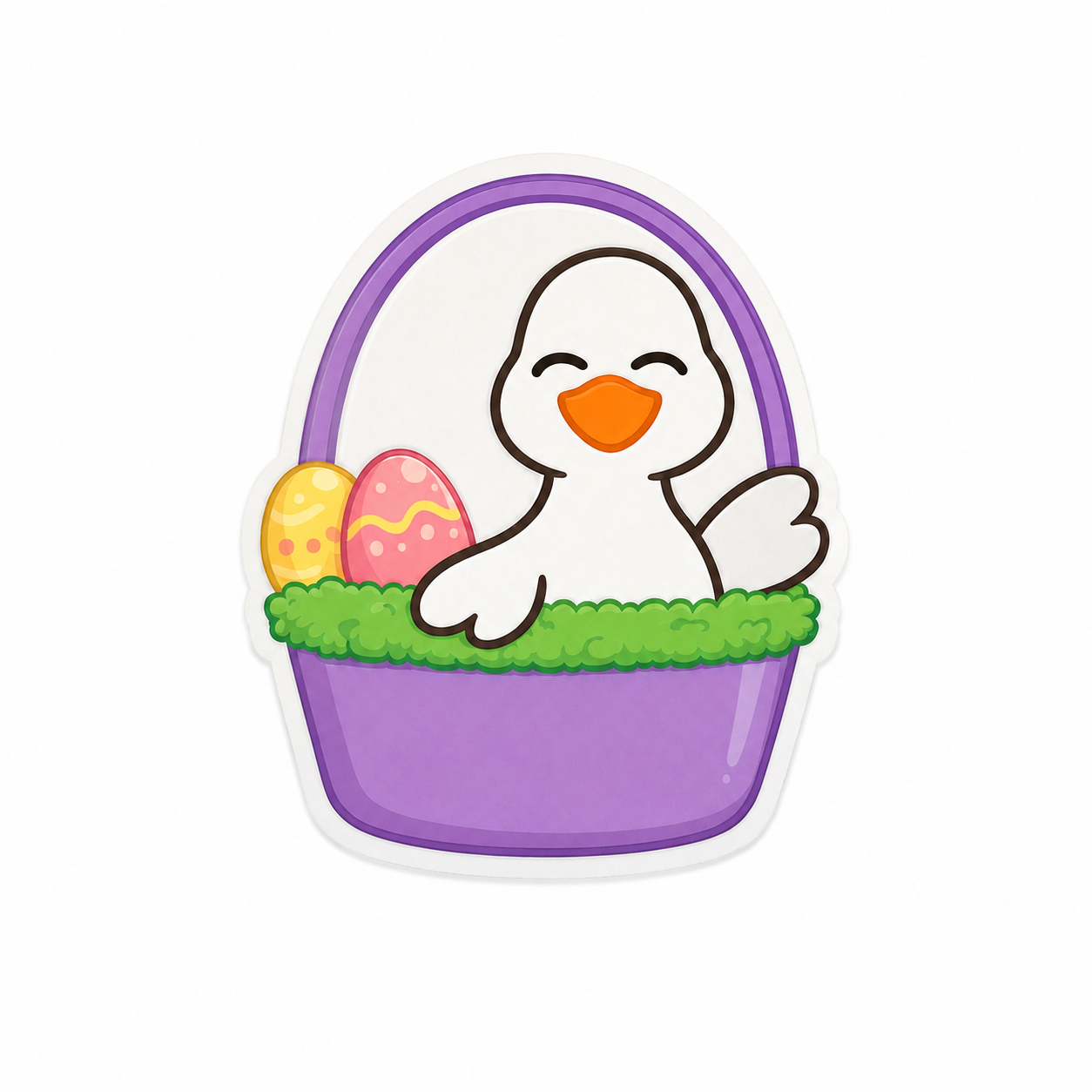 Easter Basket Goose | Plastic Add-On - BadgeSmith