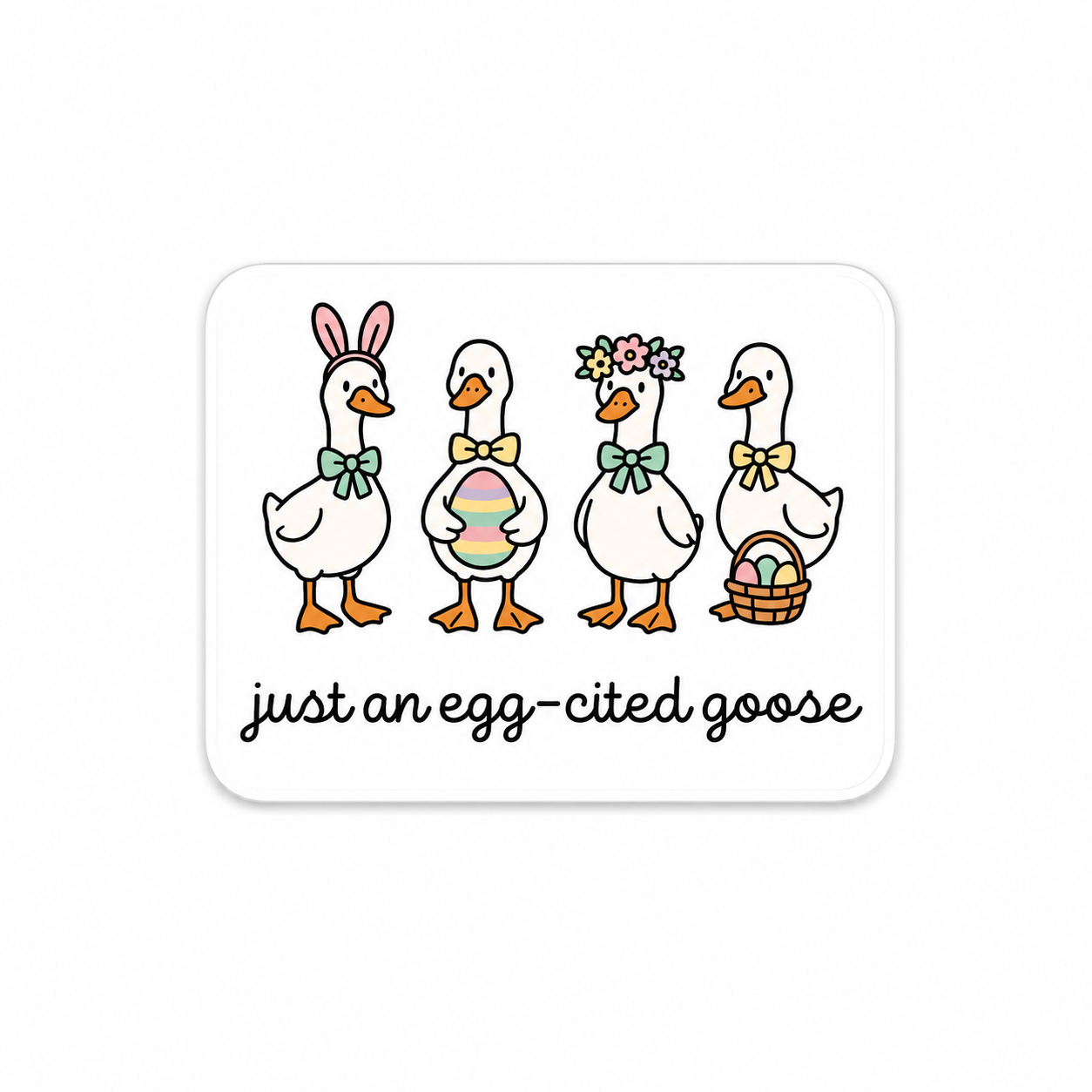 Egg-Cited Goose | Plastic Add-On - BadgeSmith