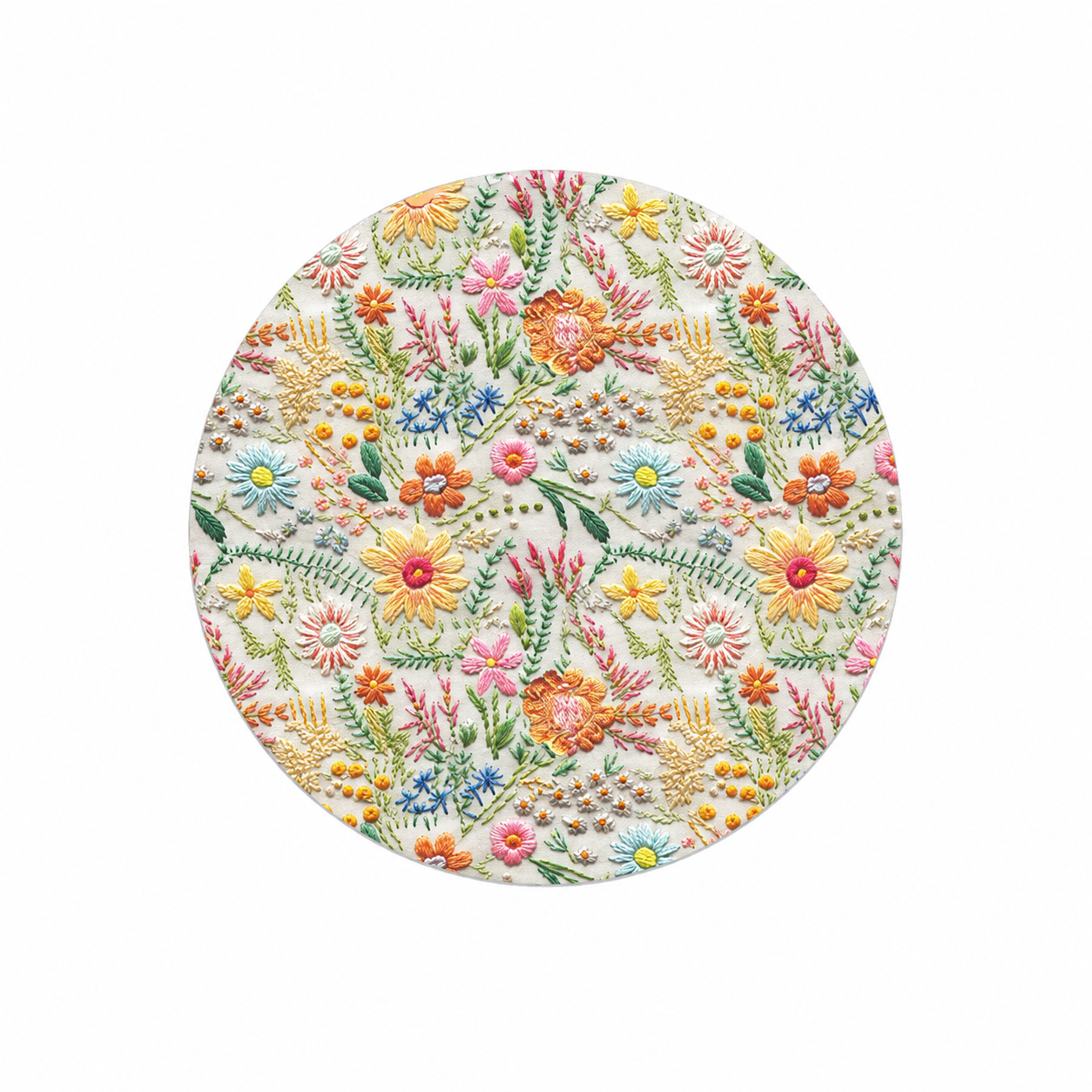Embroidered Flowers | Hard Board Add-On - BadgeSmith