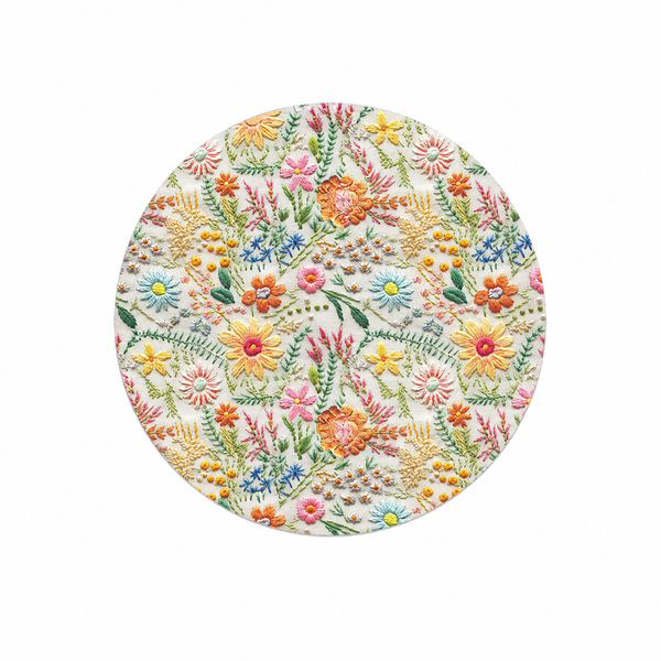 Embroidered Flowers | Hard Board Add-On - BadgeSmith