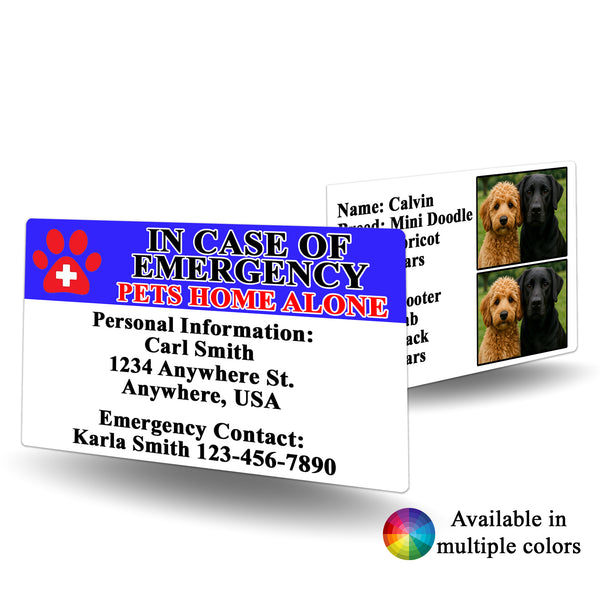 Pet Emergency Contact Card - BadgeSmith