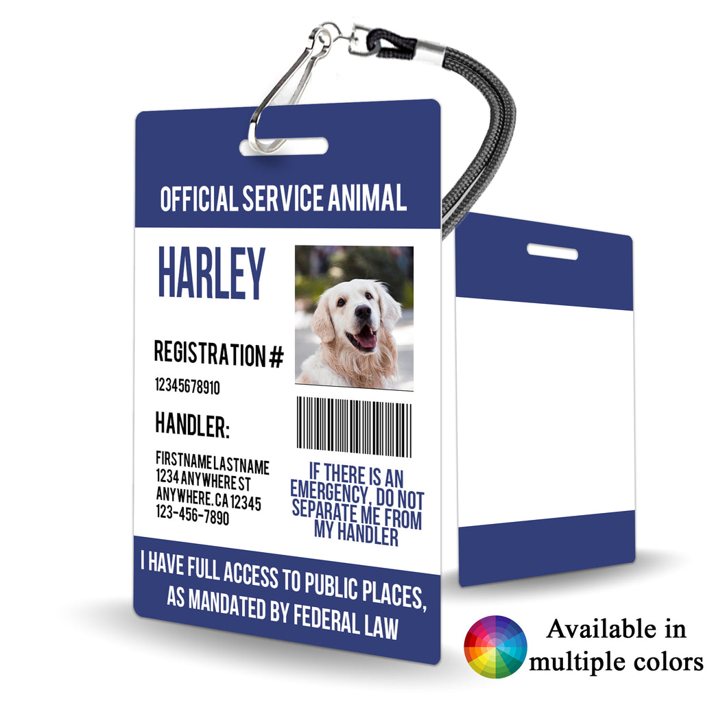 Emotional Support or Companion Animal ID Card - BadgeSmith