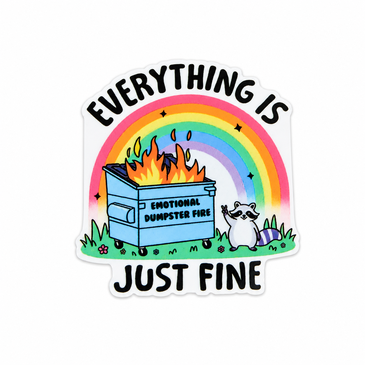 Everything is Just Fine | Plastic Add-On - BadgeSmith