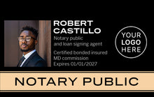 Load image into Gallery viewer, Professional Notary ID Badge - Customizable Design - Horizontal - BadgeSmith
