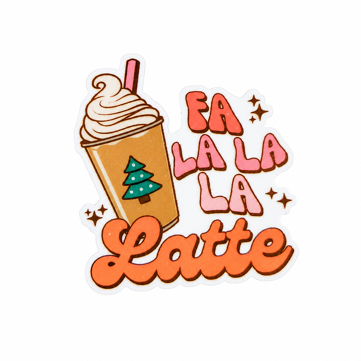 Fa La La Latte | Plastic Add-On - BadgeSmith