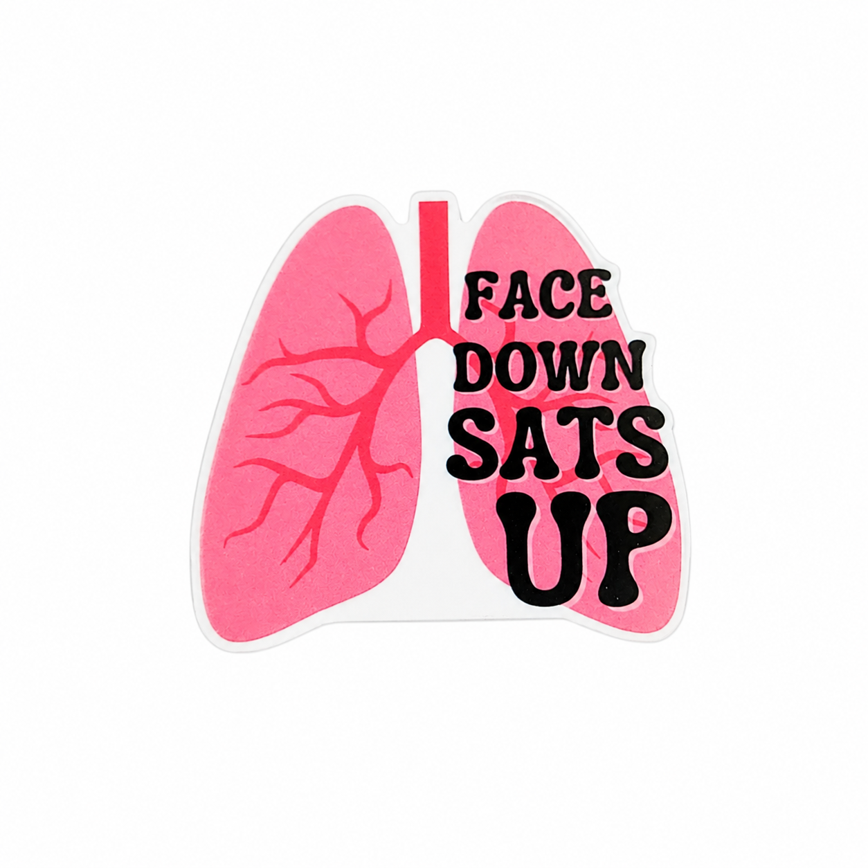 Face Down Sats Up | Plastic Add-On - BadgeSmith