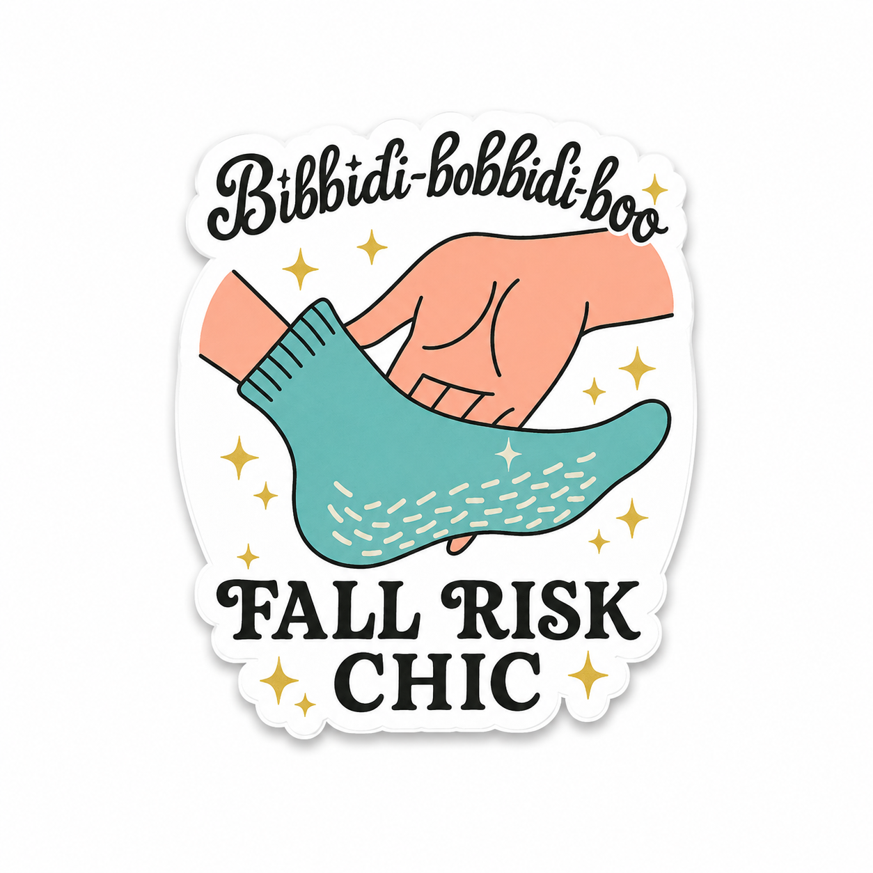 Fall Risk Chic | Plastic Add-On - BadgeSmith