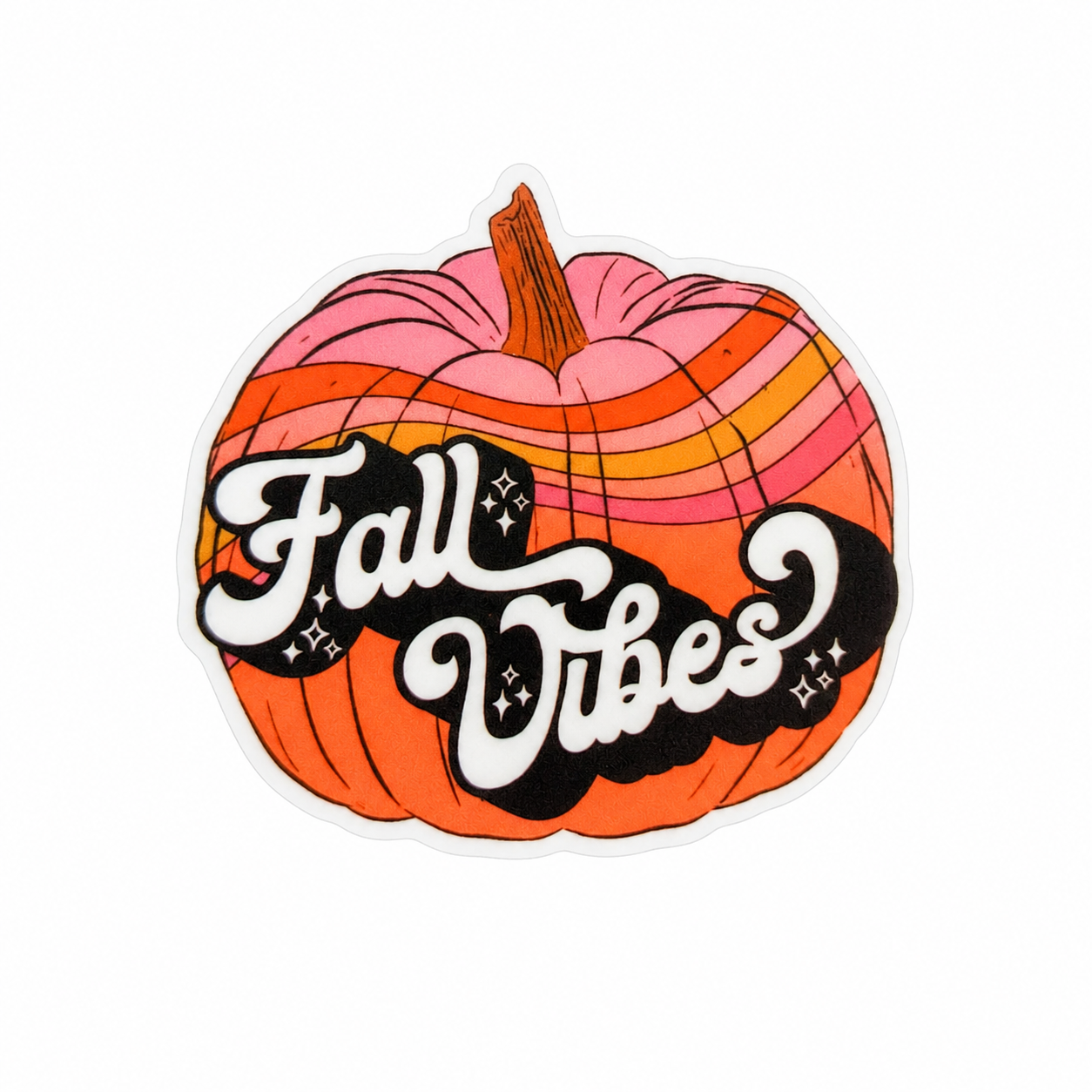 Fall Vibes Pumpkin | Plastic Add-On - BadgeSmith
