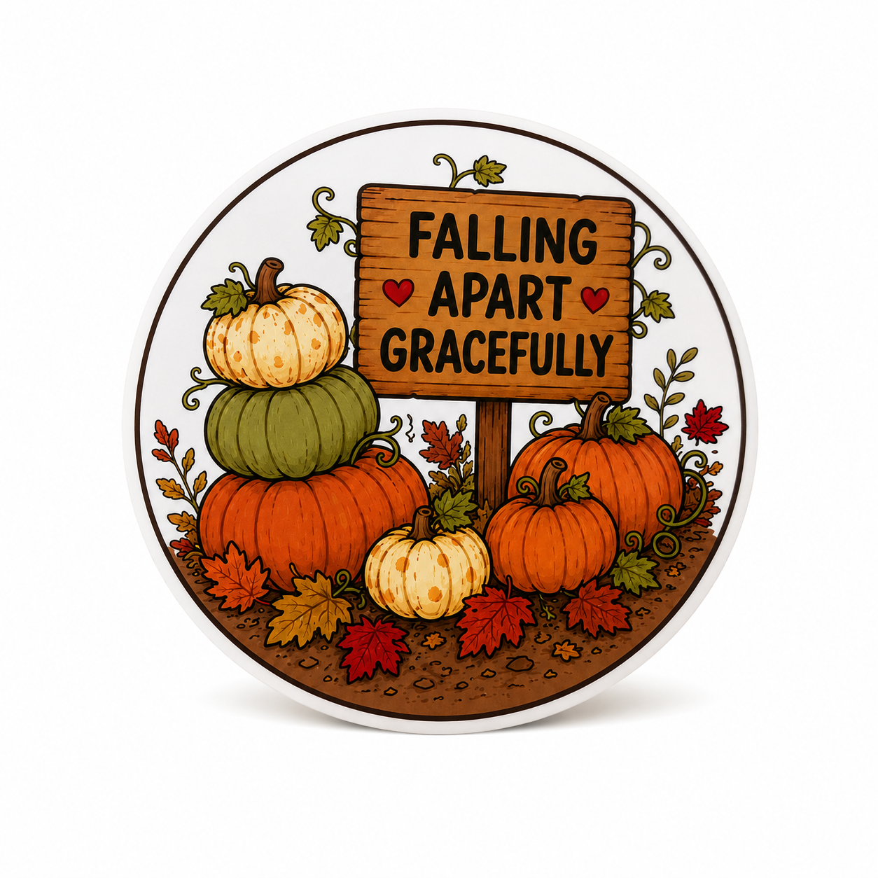 Falling Apart Gracefully | Plastic Add-On - BadgeSmith