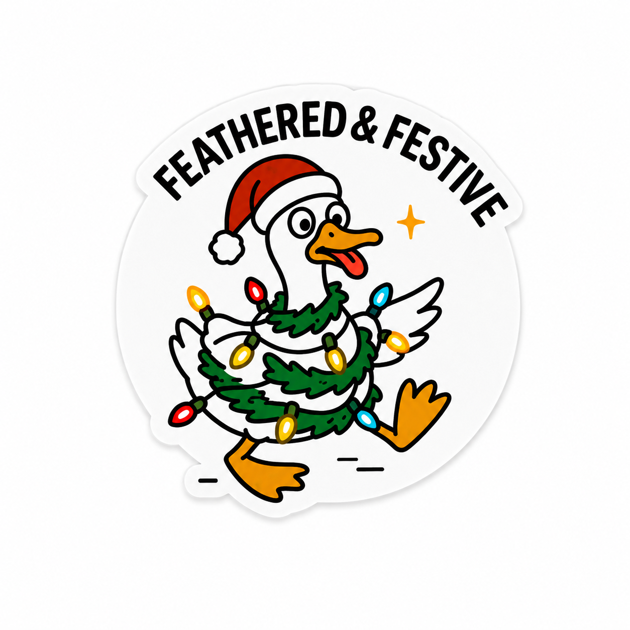 Feathered & Festive | Plastic Add-On - BadgeSmith