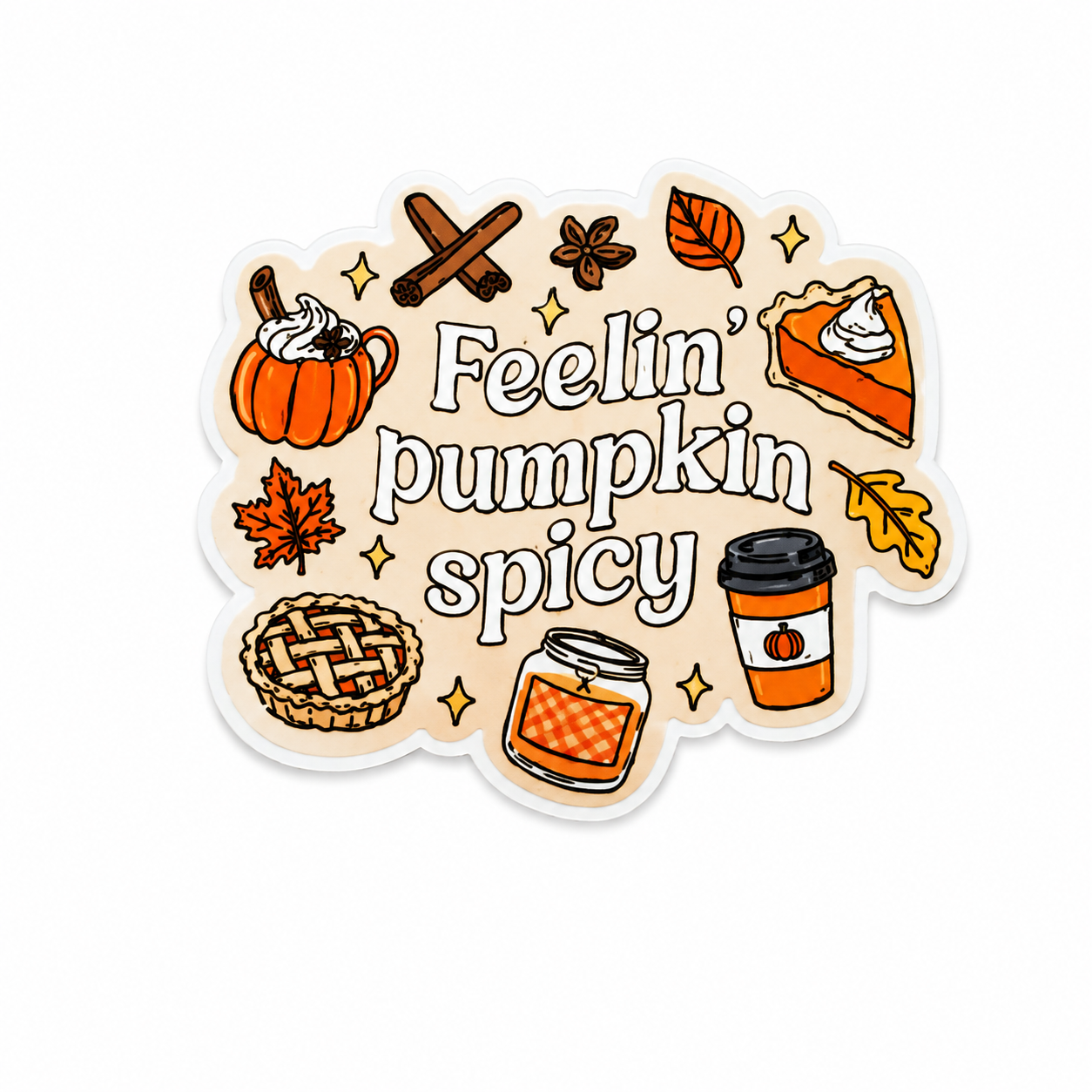 Feelin’ Pumpkin Spicy | Plastic Add-On - BadgeSmith