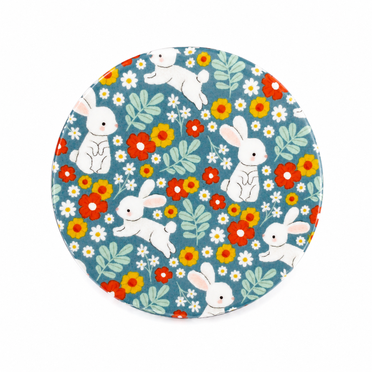 Floral Bunny | Hard Board Add-On - BadgeSmith