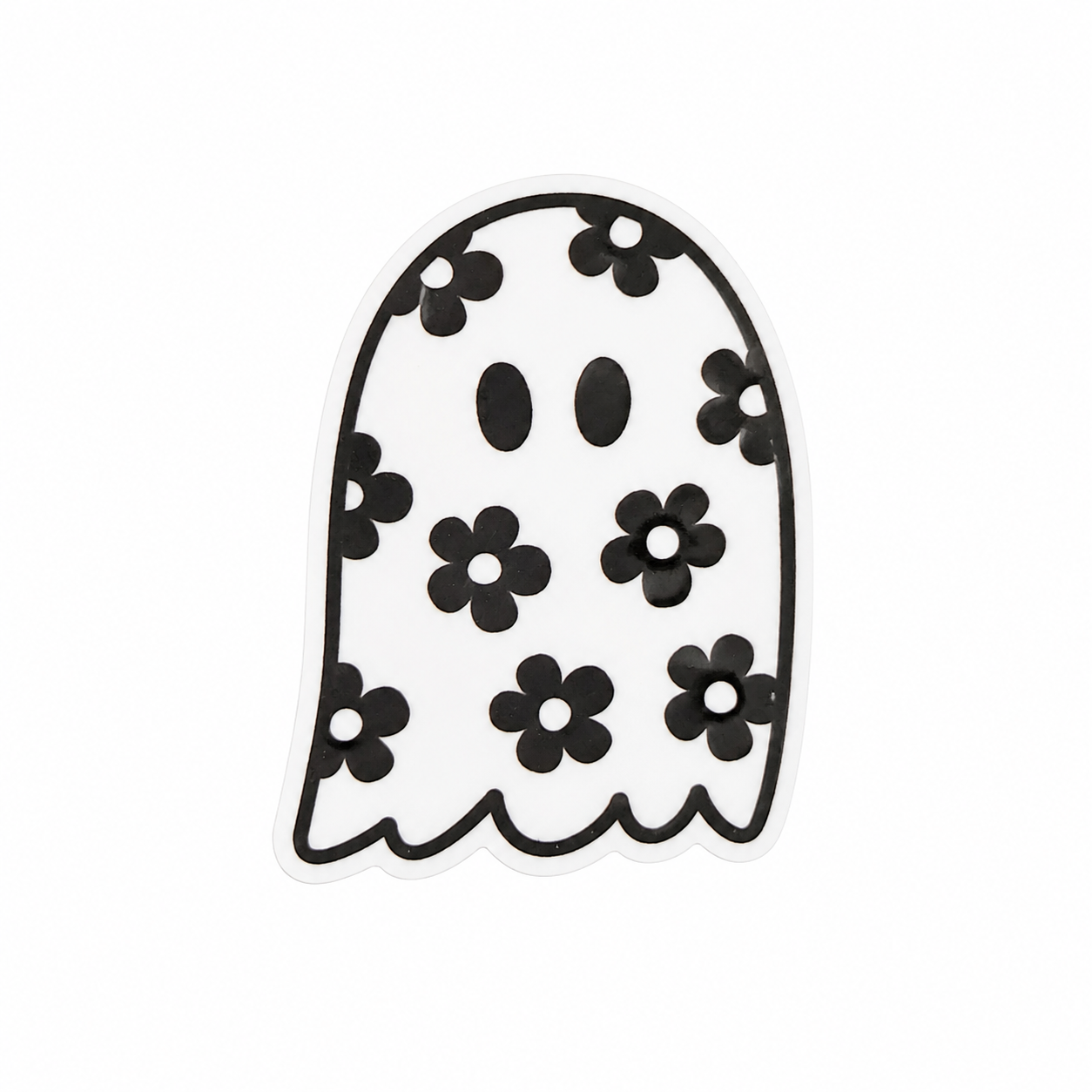 Floral Ghost | Plastic Add-On - BadgeSmith