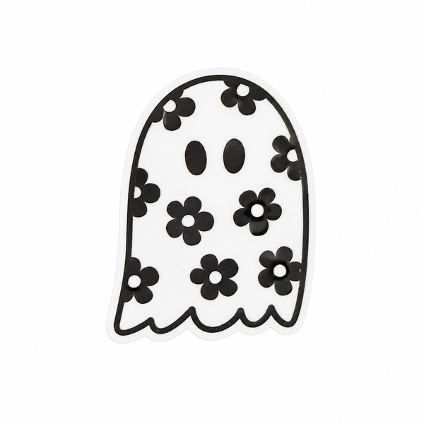 Floral Ghost | Plastic Add-On - BadgeSmith
