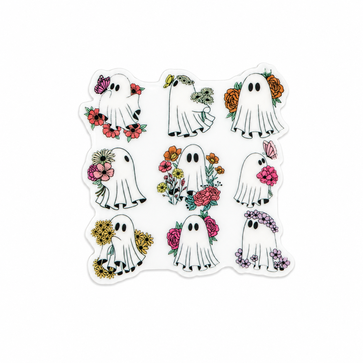 Floral Ghosts | Plastic Add-On - BadgeSmith