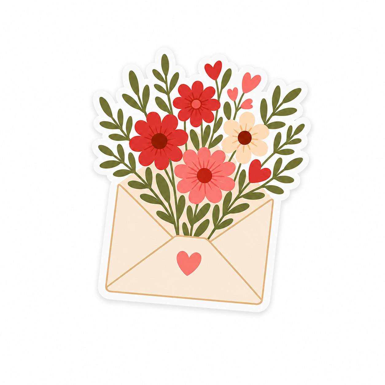 Floral Love Letter | Plastic Add-On - BadgeSmith