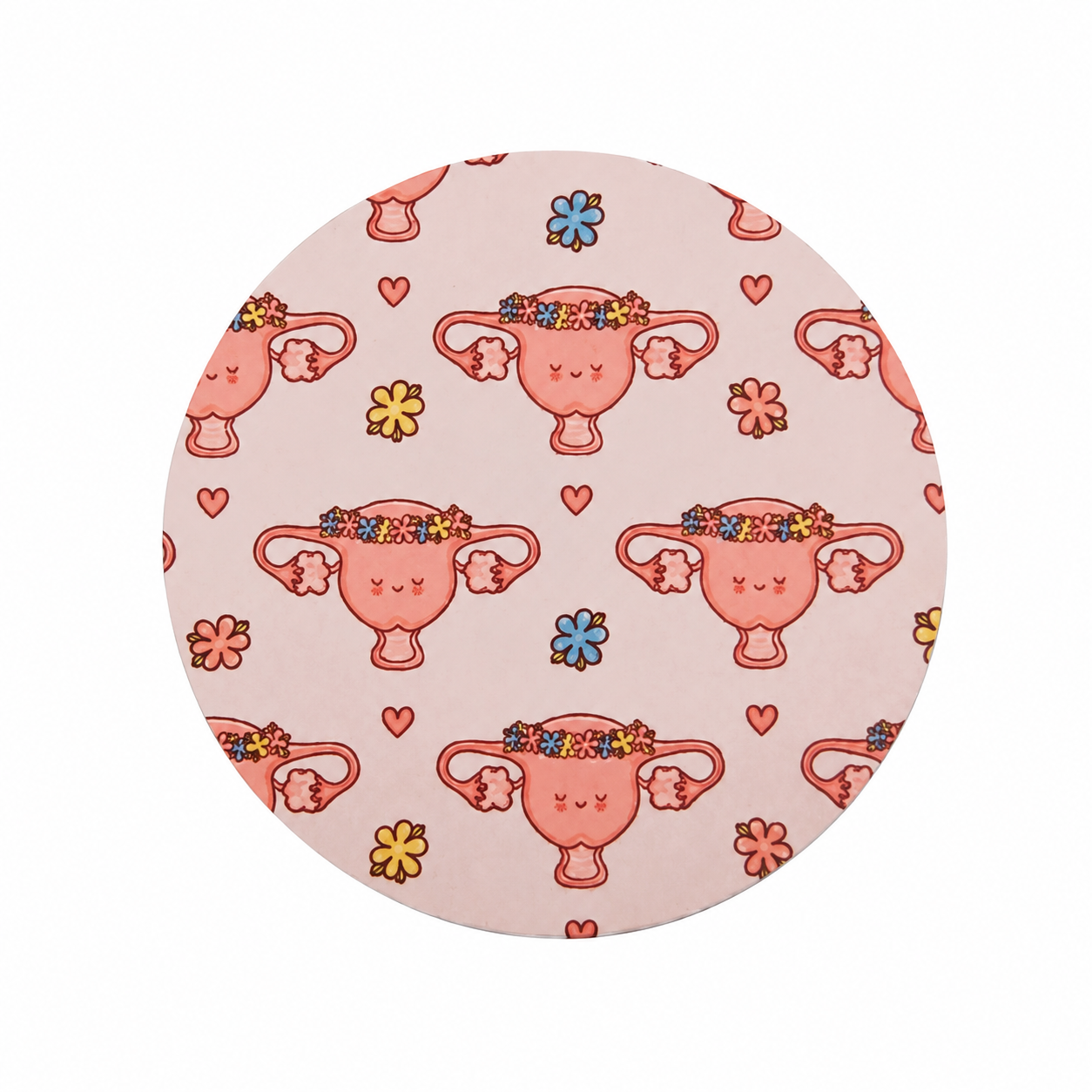 Floral Uterus | Hard Board Add-On - BadgeSmith