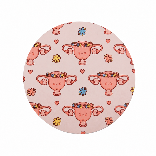 Floral Uterus | Hard Board Add-On - BadgeSmith