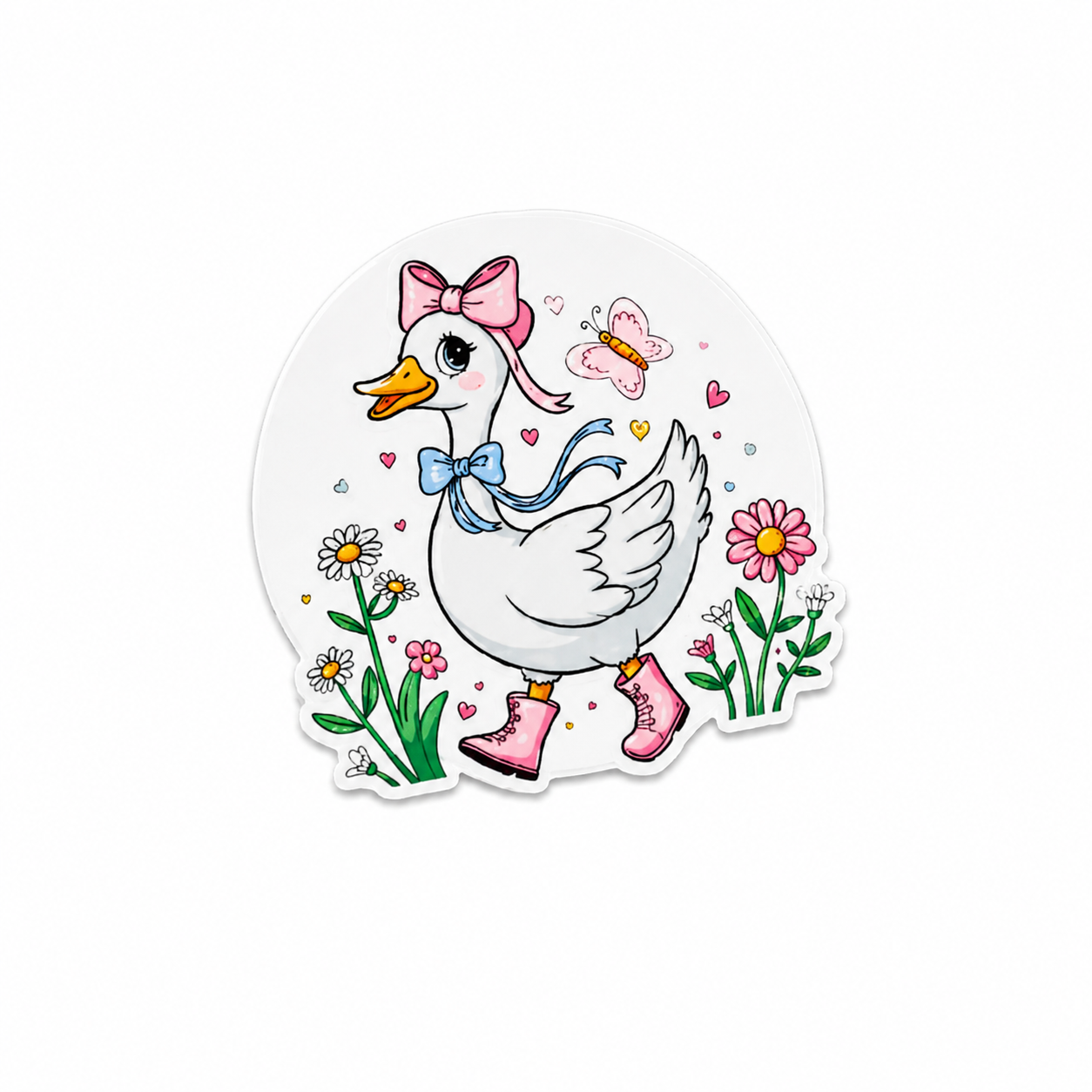 Flower Goose | Plastic Add-On - BadgeSmith