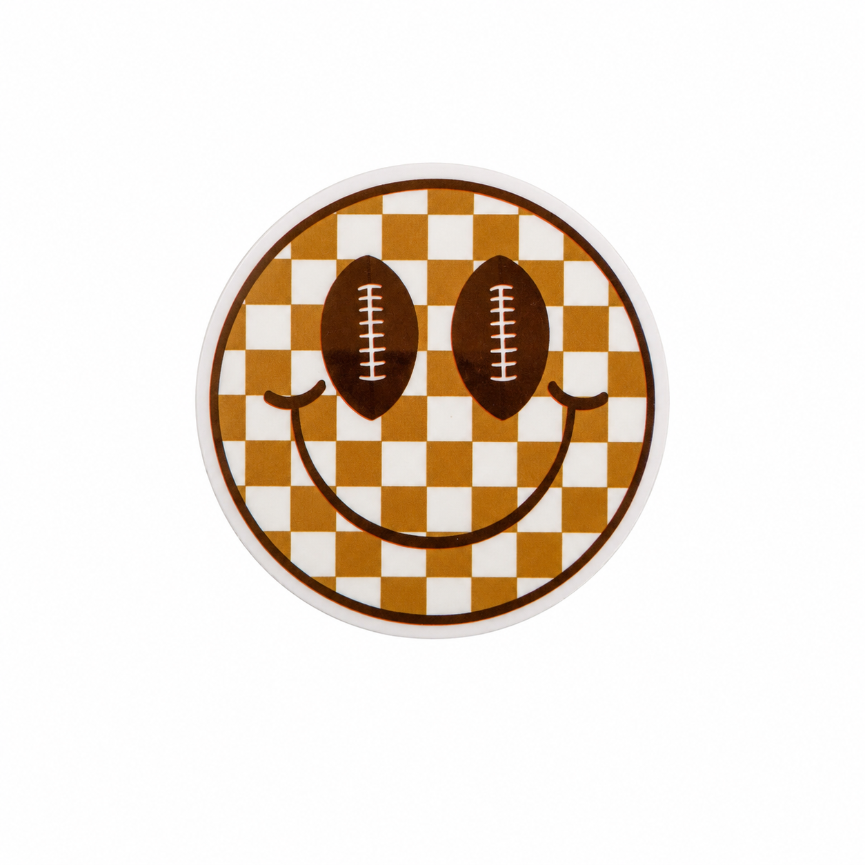 Football Smiley Face | Plastic Add-On - BadgeSmith