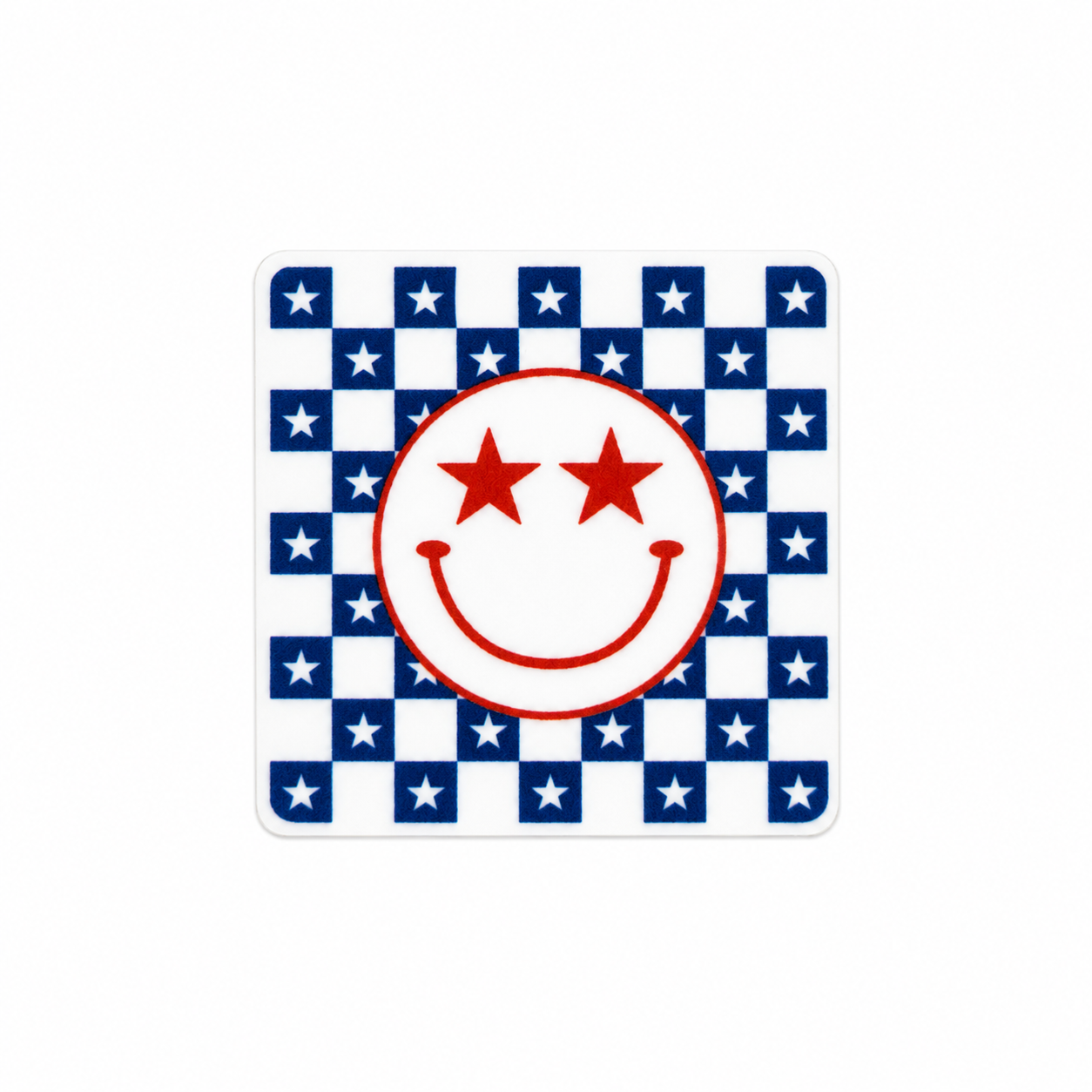 Fourth Of July Smiley Face | Plastic Add-On - BadgeSmith