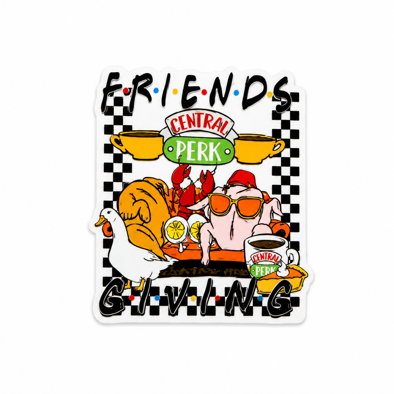 Friendsgiving Central Perk, Friends | Plastic Add-On - BadgeSmith