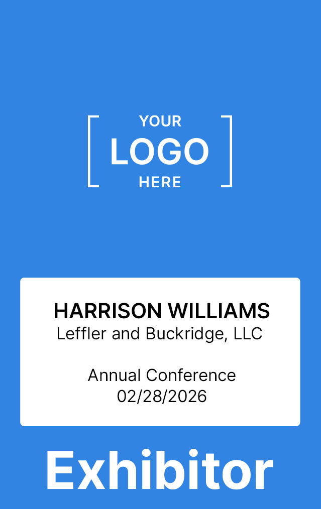 Professional Exhibitor Badge - Custom Design - BadgeSmith