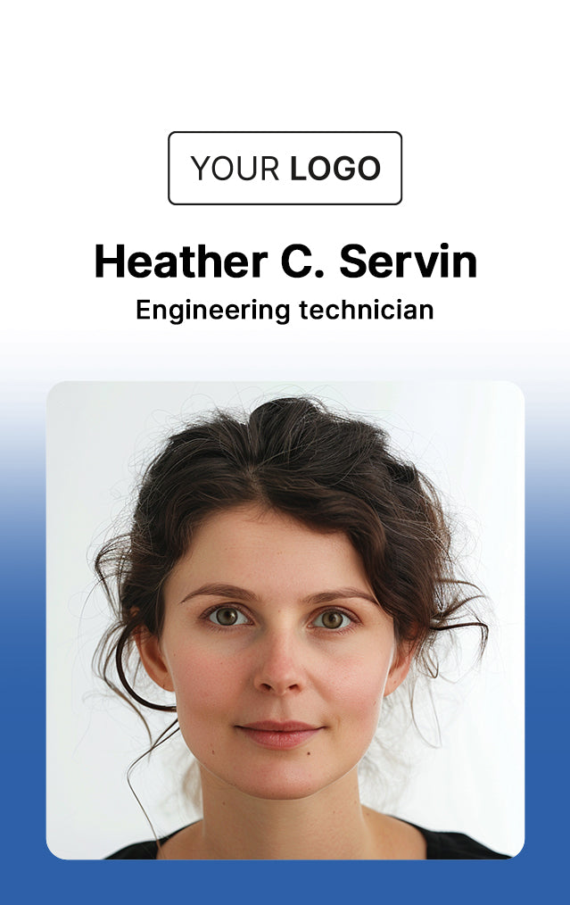 Corporate ID Badge - Custom Design with Portrait - BadgeSmith
