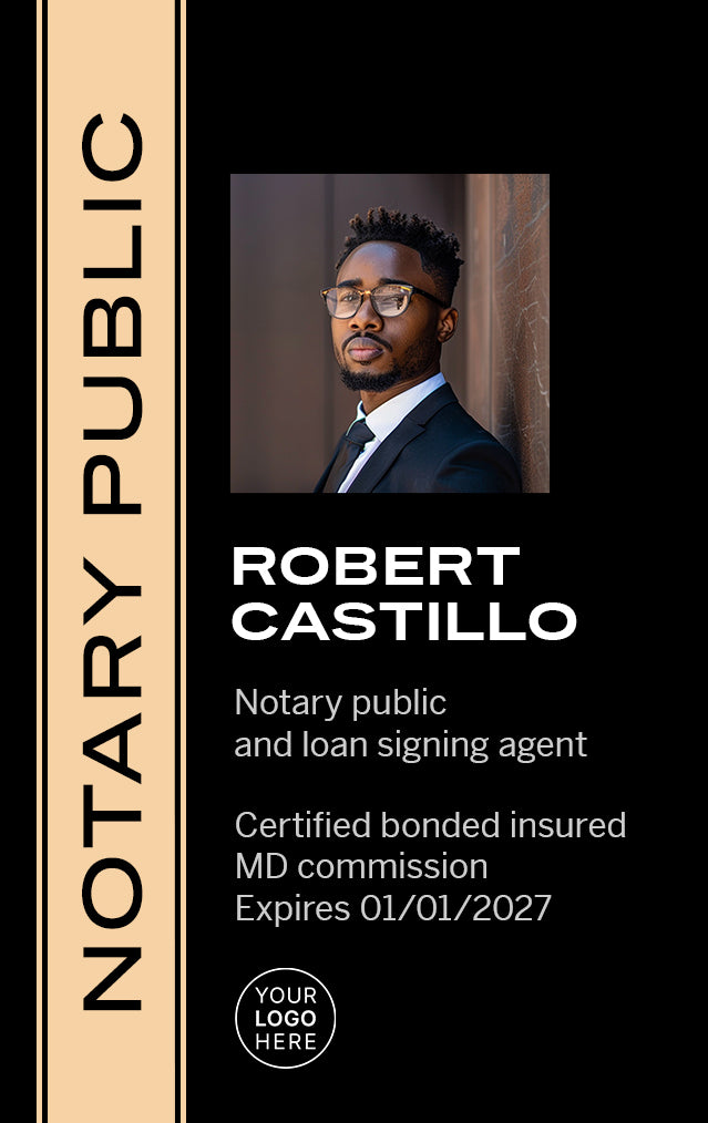 Professional Notary ID Badge - Customizable Design - BadgeSmith
