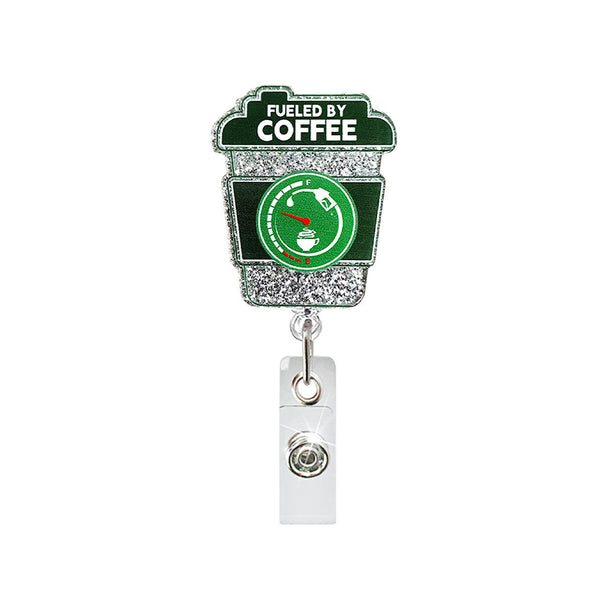 Fueled by Coffee Badge Reel - BadgeSmith