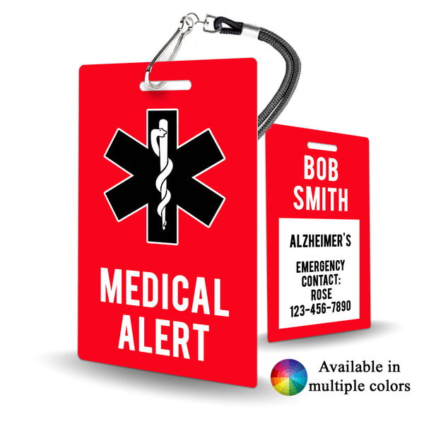 General Medical Alert ID Card - Personalized Medical Information Card - BadgeSmith
