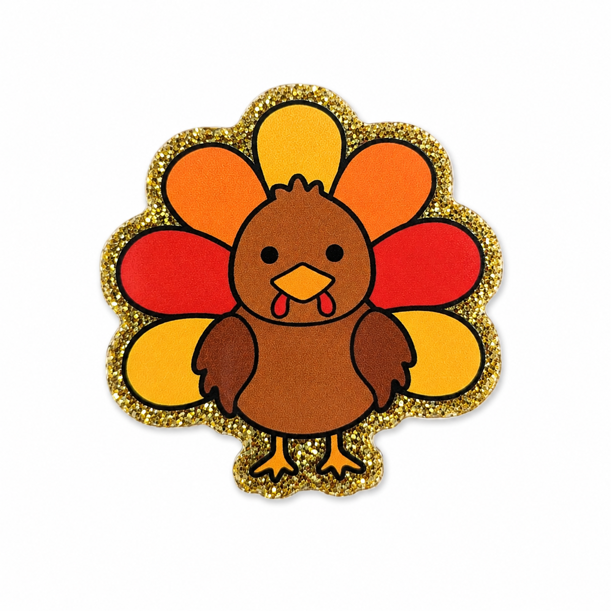 Glitter Turkey | Plastic Add-On - BadgeSmith